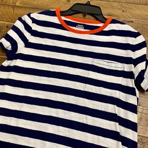 Navy/White Striped T-Shirt